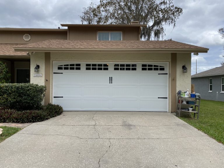 Stamped Carriage Garage Door Installation In Tampa Fl 33618