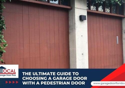 garage door with a pedestrian door