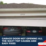 Garage door not opening all the way