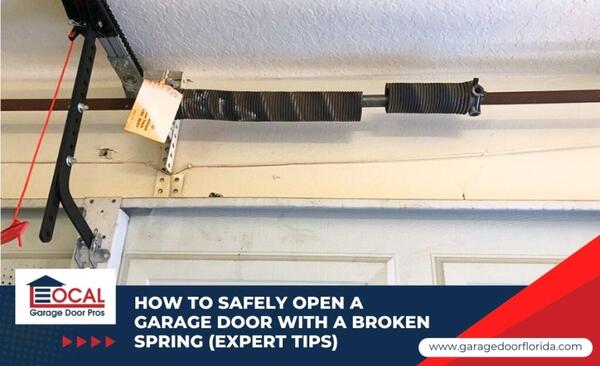 how to open garage door with broken spring