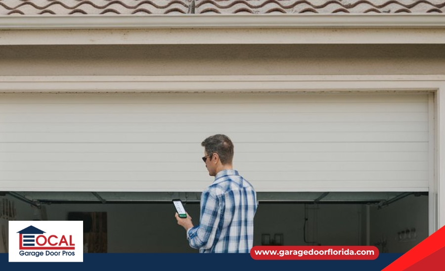 Wi-Fi and smartphone-controlled garage door opener