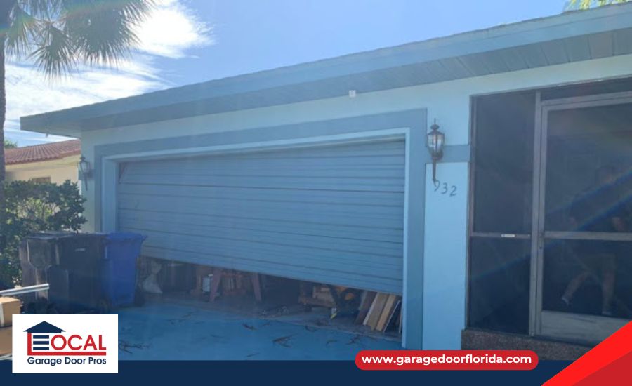 Garage door stuck after power outage reset