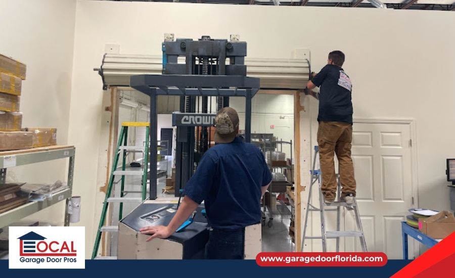 local garage door pros working on your garage door
