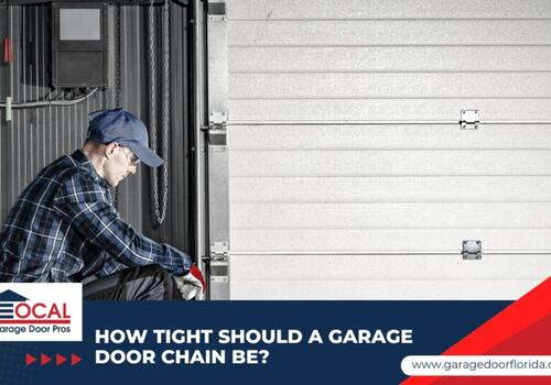 how tight should garage door chain be