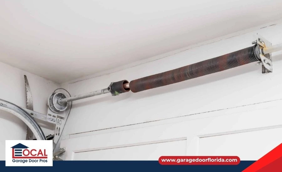 broken garage door spring