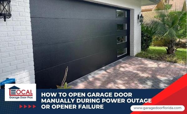 how to open garage door manually