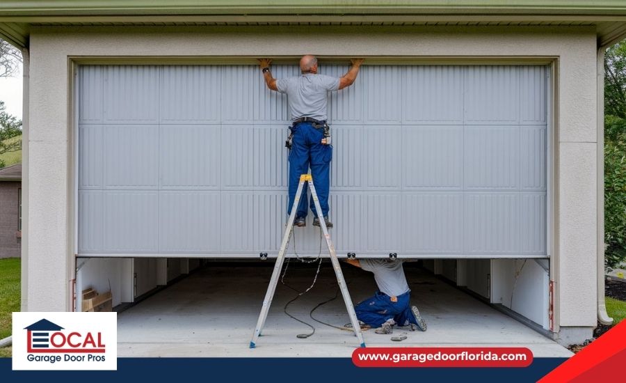 manually lifting garage door