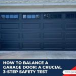 how to balance a garage door