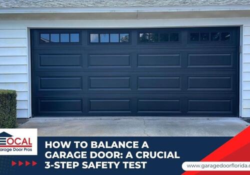 how to balance a garage door - Local Garage Door Pros how to balance a garage door