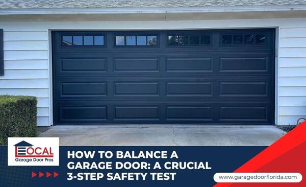 how to balance a garage door