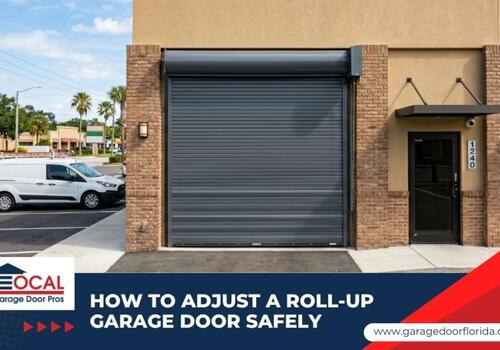 how to adjust a roll up garage door - Local Garage Door Pros A clean, fully functional commercial roll-up garage door on a local business building.