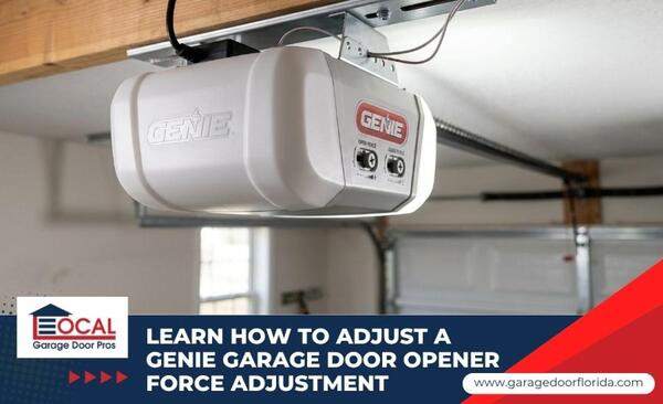 how to adjust Genie garage door opener force adjustment