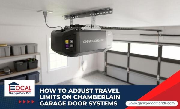 A modern garage door opener motor mounted to the ceiling of a clean residential garage.